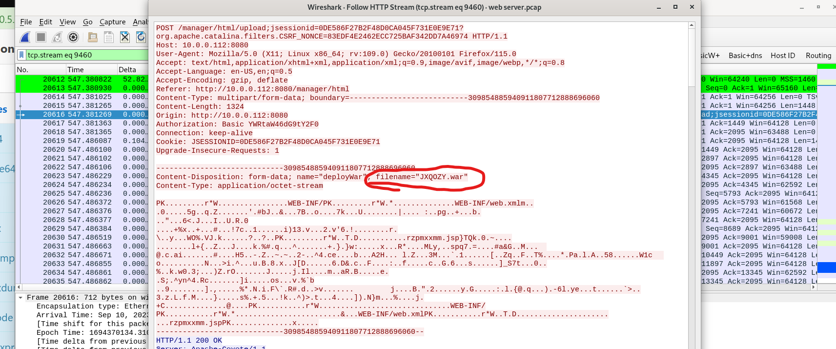 Image of wireshark results filtering for syn packets